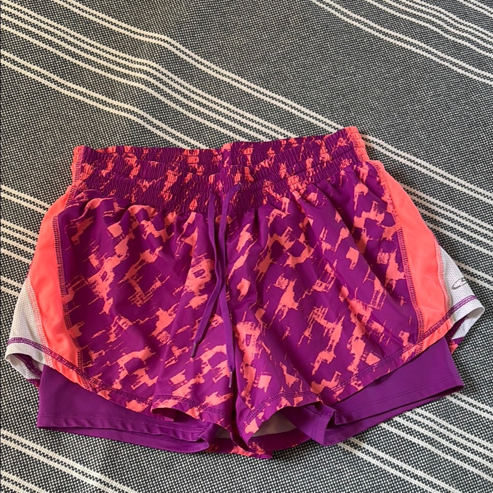 Champion Purple and Pink Women's Athletic Shorts